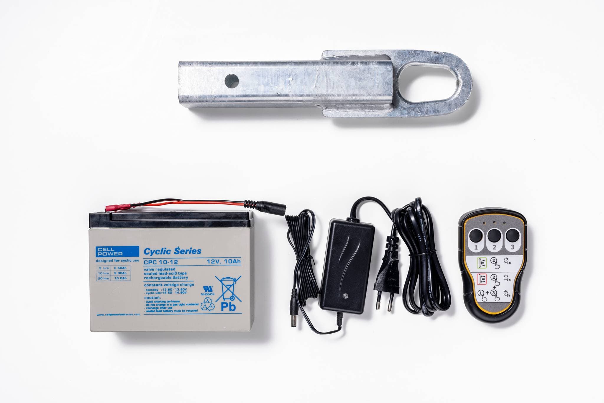 Accesorios para Hoeflon S600: batería, cargador, control remoto y gancho