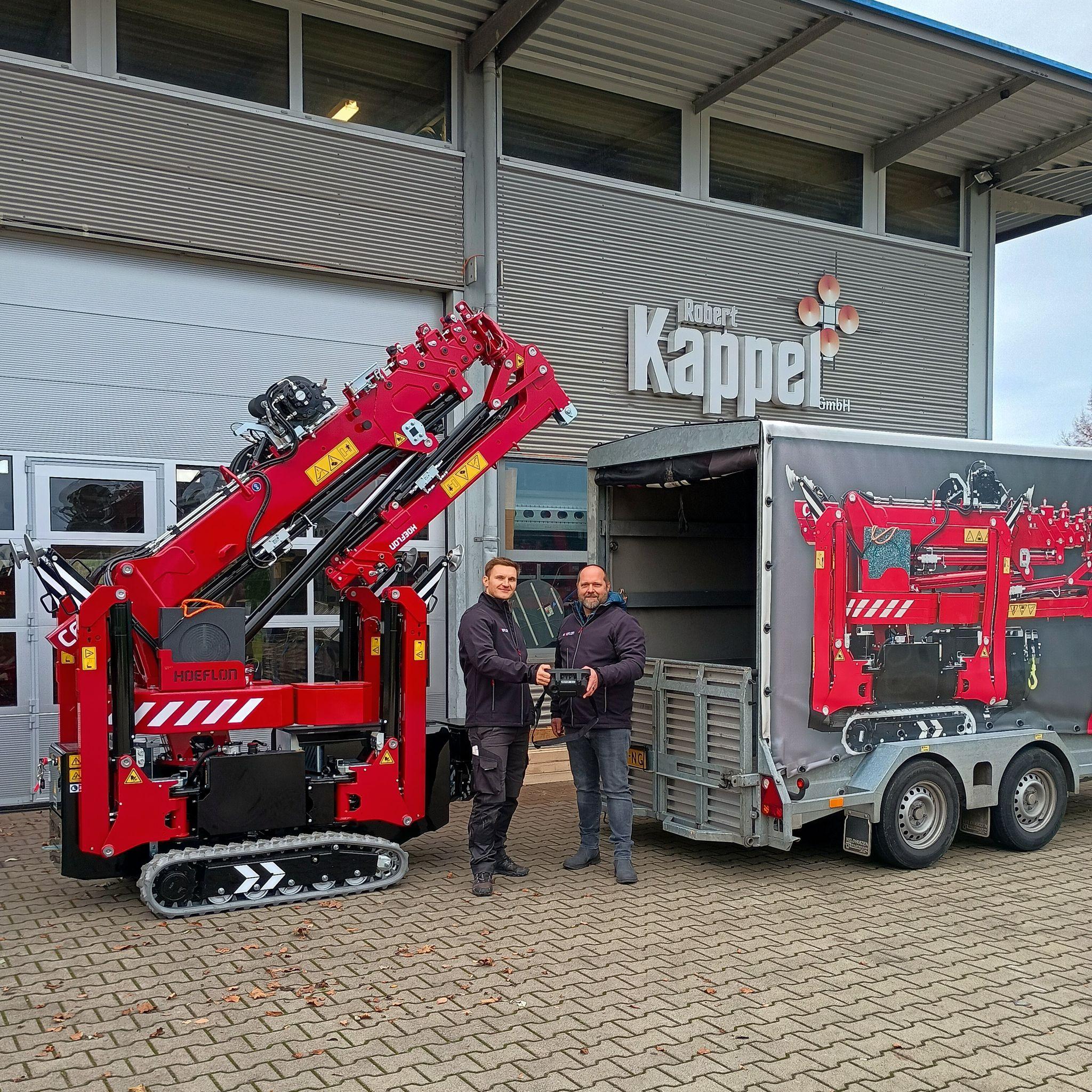 Entrega de una grúa Hoeflon en Robert Kappel GmbH.