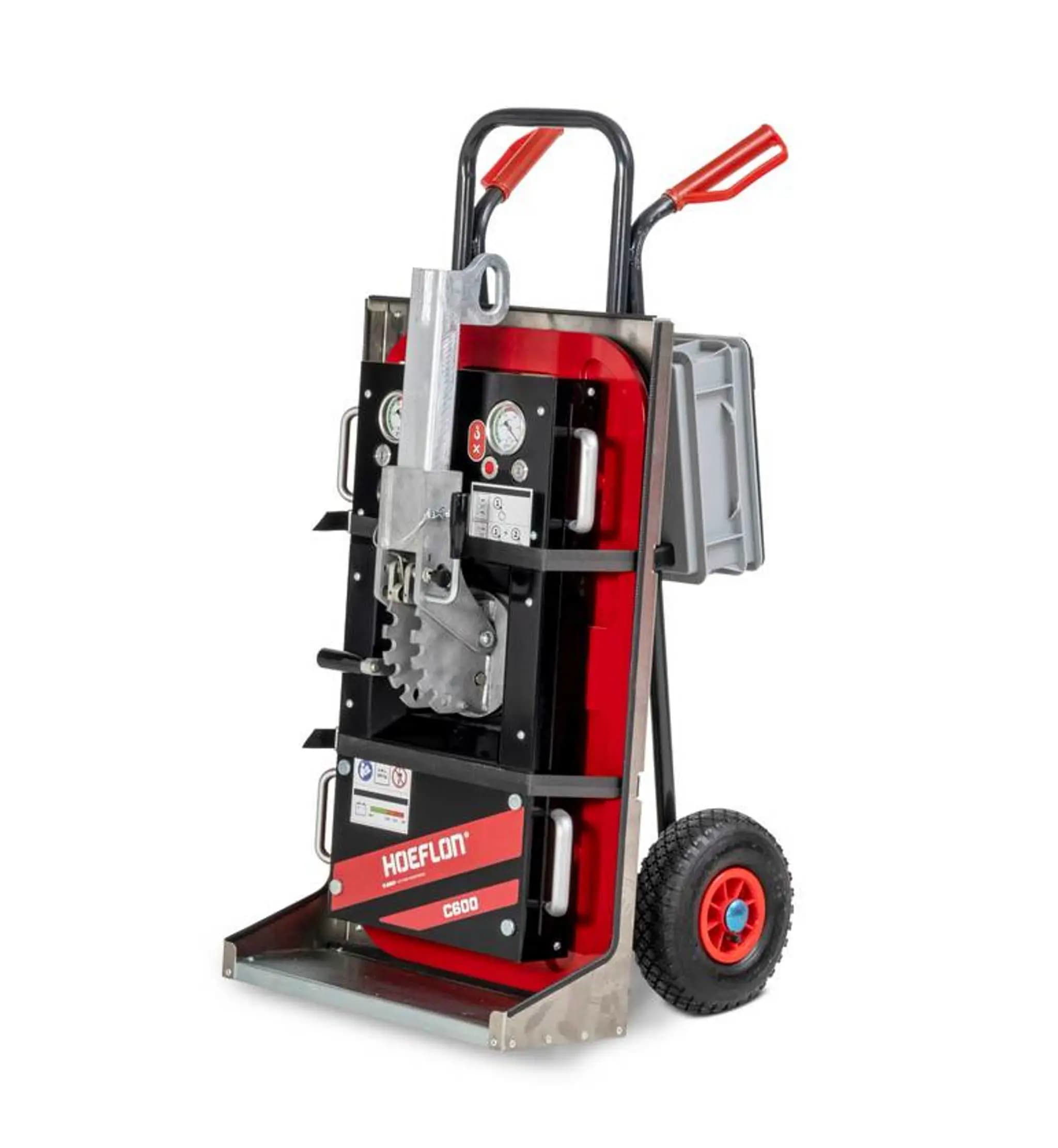 Hoeflon C600 sobre ruedas para uso portátil.