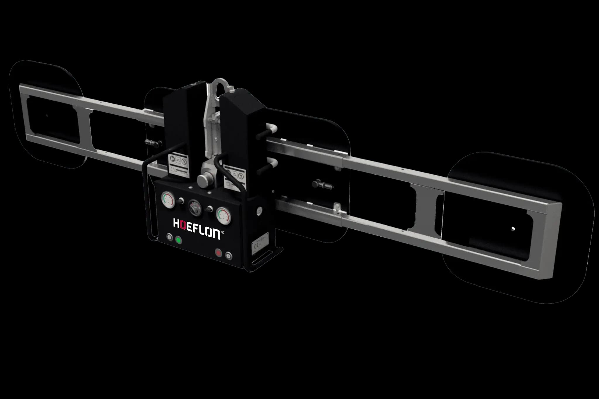 Hoeflon CX5-L con garra de vacío para objetos horizontales.