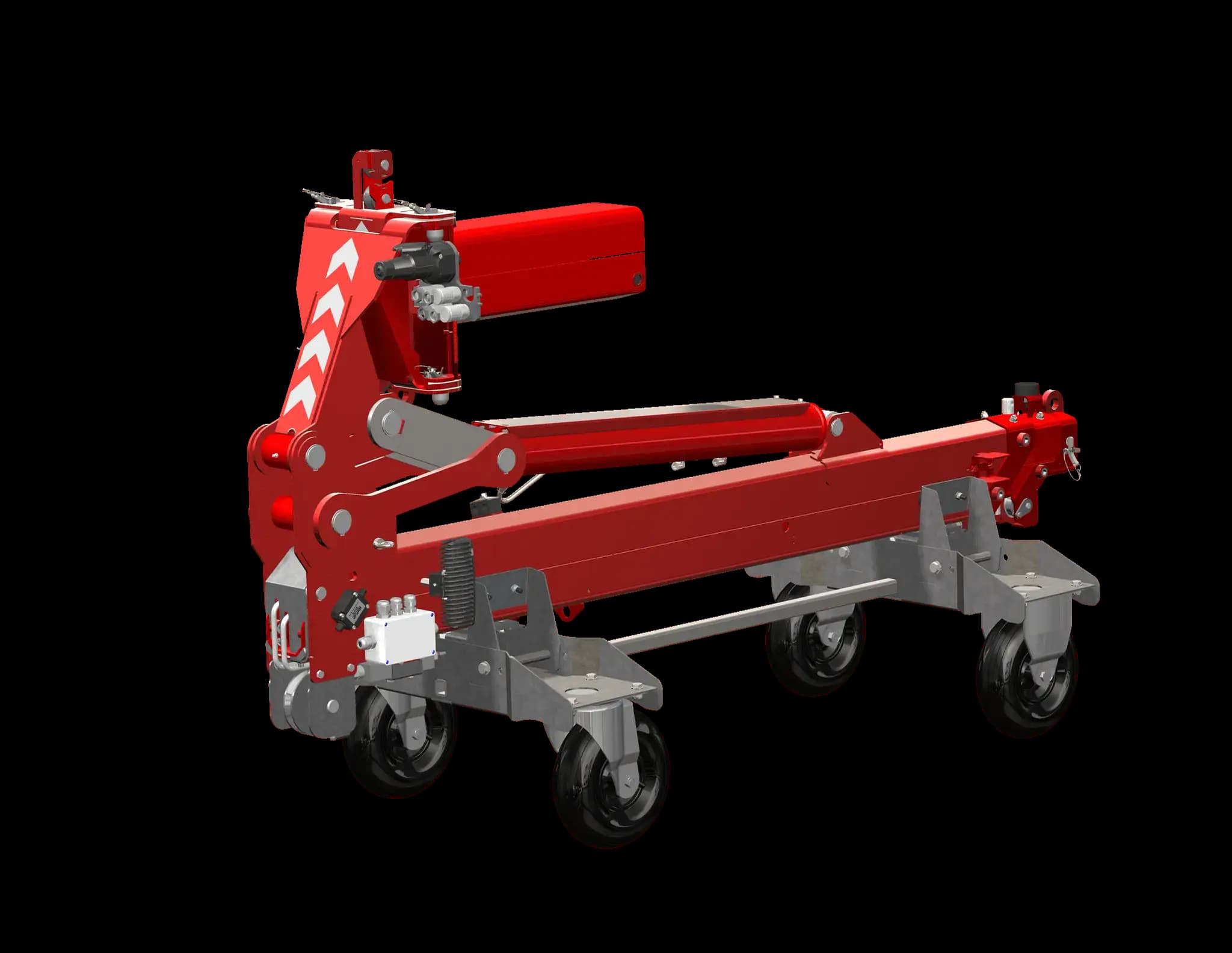 Transportador de grúa colapsado.